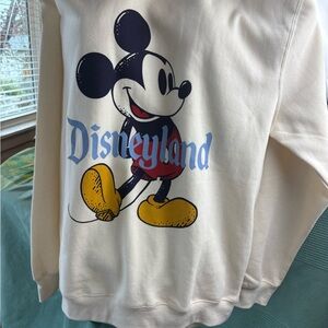Disneyland Mickey Mouse Cream Graphic Sweatshirt